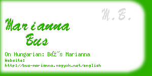 marianna bus business card